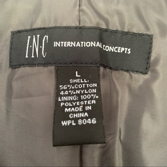 INC - Grey Belted Jacket with Ruffle detail - Size L - Picture 5 of 15